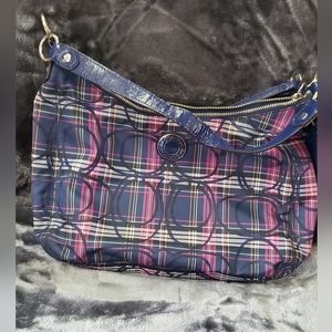 Coach Ashley Tartan Plaid G1273-F20118 Shoulder Bag